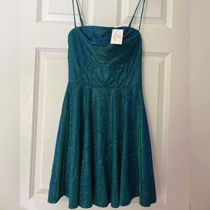New Windsor Teal Mini Dress SIZE M